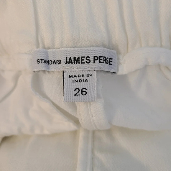James Perse White Linen Blend Zip Ankle Jogger Pants - Picture 6 of 7